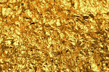 Closeup view of shiny golden surface as background