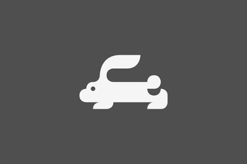 Illustration vector graphic of rabbit silhouette. Good for logo