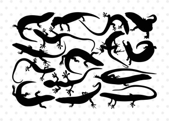 Obraz premium Skink Silhouette, Skink SVG, Skink Reptile Svg, Skink Lizard Svg, Skink Lizard Svg, Tongue Skink Svg, Skink Bundle, SB00319