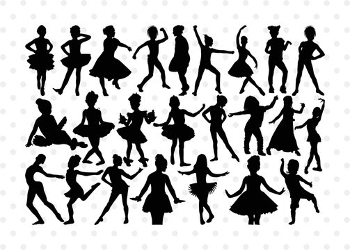 Baby Dance Silhouette, Baby Dance SVG, Ballerina Svg, Ballet Svg, Little Ballet Svg, Baby Dance Bundle, SB00336