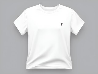 basic Blank white T Shirt template, front view, isolated in grey background, womens, mock upGenerative AI