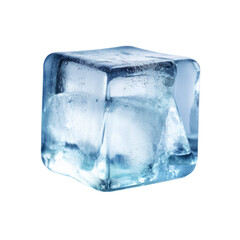 ice cube isolated on a transparent background, generative ai