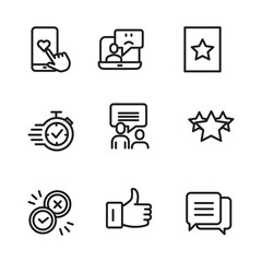 set icon line feedback, rating. vector illustration