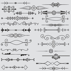 Vector illustration graphic elements for design, Swirl elements decorative illustration