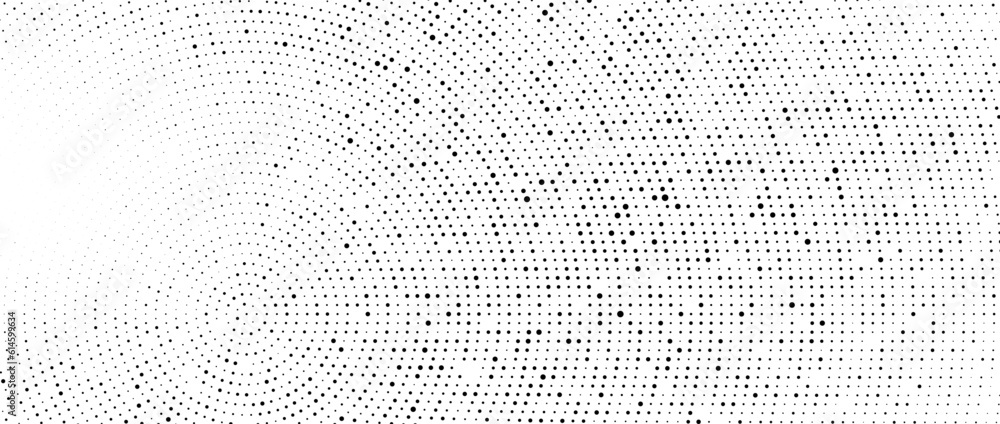 Poster radial halftone dots overlay texture. dotted stains gradient background. concentric fading comic tex