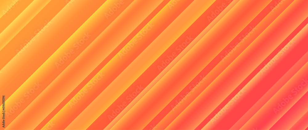 Poster abstract yellow orange background with diagonal lines. red yellow texture with smooth gradient and s