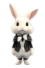 Fototapeta na wymiar Bunny rabbit in fancy clothing