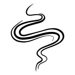 Doodle sketch style of smoke symbol drawn illustration for concept design.