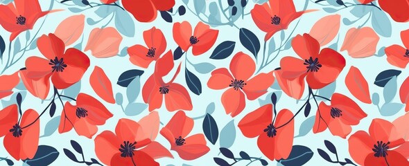 some red flowers on beige background