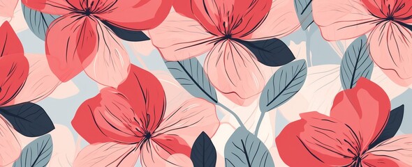 some red flowers on beige background