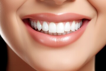 Close up of a person with a smile with clean teeth.