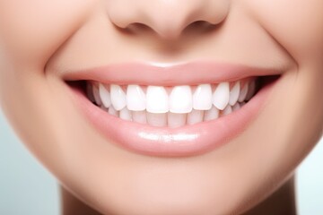 Close up of a person with a smile with clean teeth.