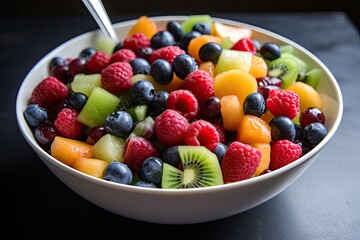 Fruit salad in bowl.