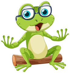 Green Frog Wearing Glasses
