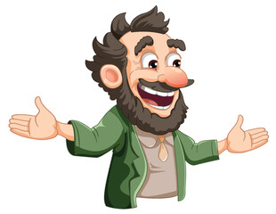 Male adult cartoon isolated