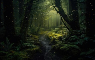 Enchanted Forest in the low light.