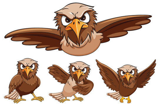 Adorable Brown Owl Cartoon Character