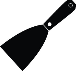 Putty knife icon. Putty Knife with Hammer End Handle. Build and repair sign. Spatula symbol. flat style.