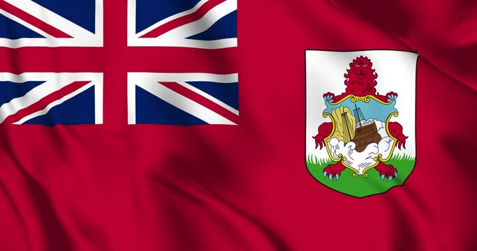 Bermuda flag. Bermuda flag background. 4k 60fps