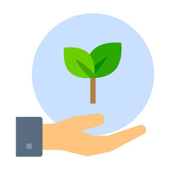 sustainability flat style icon