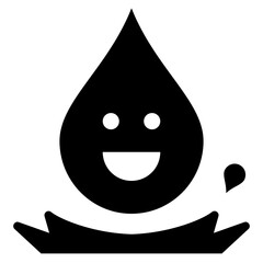 water glyph style icon