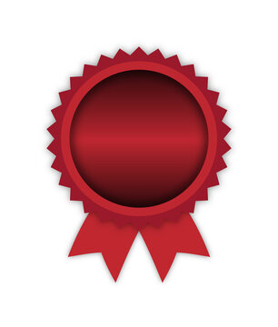 Blank medal with ribbon, red & black.