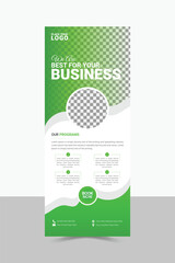Modern Advertisement Business, Corporate Rollup Banner Design Template.