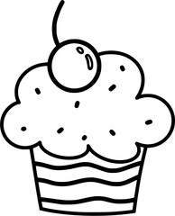 Cupcake outline