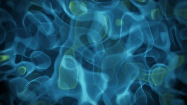 A Blue and Green Abstract Waves Animation Background Loop.