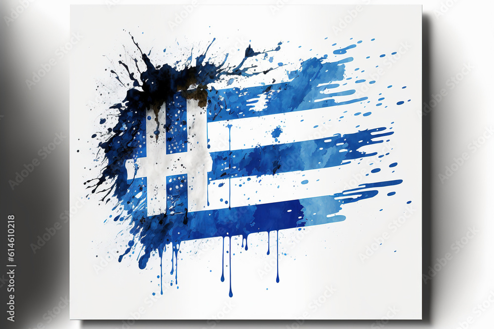Poster Image of watercolor splash and explosion abstract art . Admirable Generative AI image .