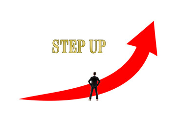 ステップアップするビジネスマンのイメージ