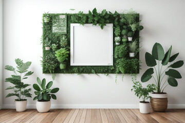 room with a window and a plant