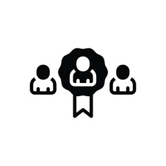 Black solid icon for suggested 