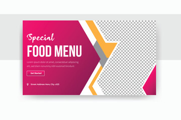 Special food menu YouTube thumbnail design