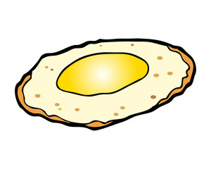 fried egg vector illustration