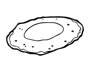 fried egg sketch vector illustration