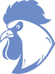 dashing rooster head vector