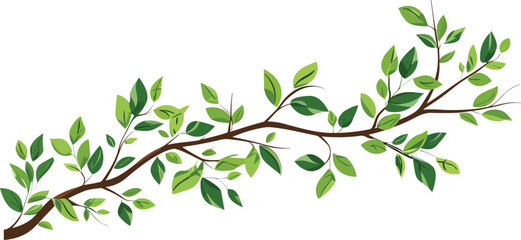 tree branch illustration for wall art and sticker