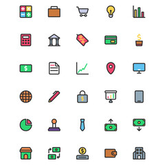 Vector Graphic of Business Icon Set. Perfect for user interface, new application, etc.