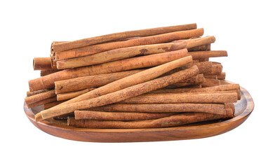 Cinnamon in basket on transparent png