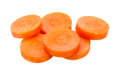 carrot slices isolated on transparent png