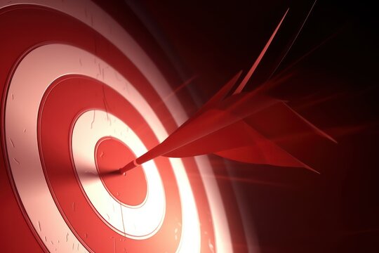 The target for archery sports or business marketing goal. Generative AI.