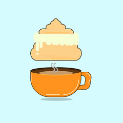 cup of coffee with choocream