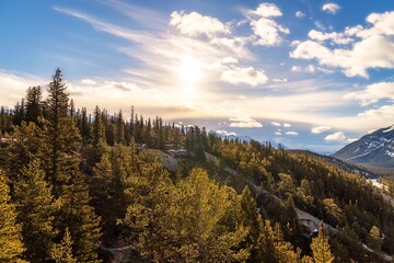 Morning Sun Glowing Over A Banff Valley
