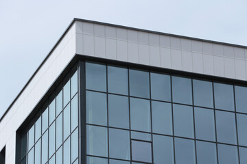 Top windows of an abstract office building.