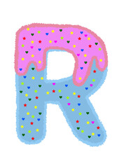 English alphabet ice cream pattern