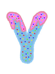 English alphabet ice cream pattern