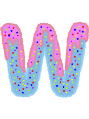 English alphabet ice cream pattern