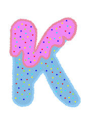 English alphabet ice cream pattern
