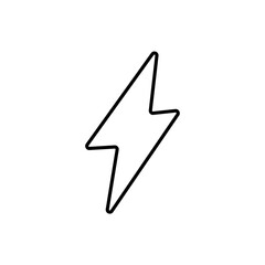 Lightning line icon, logo vector